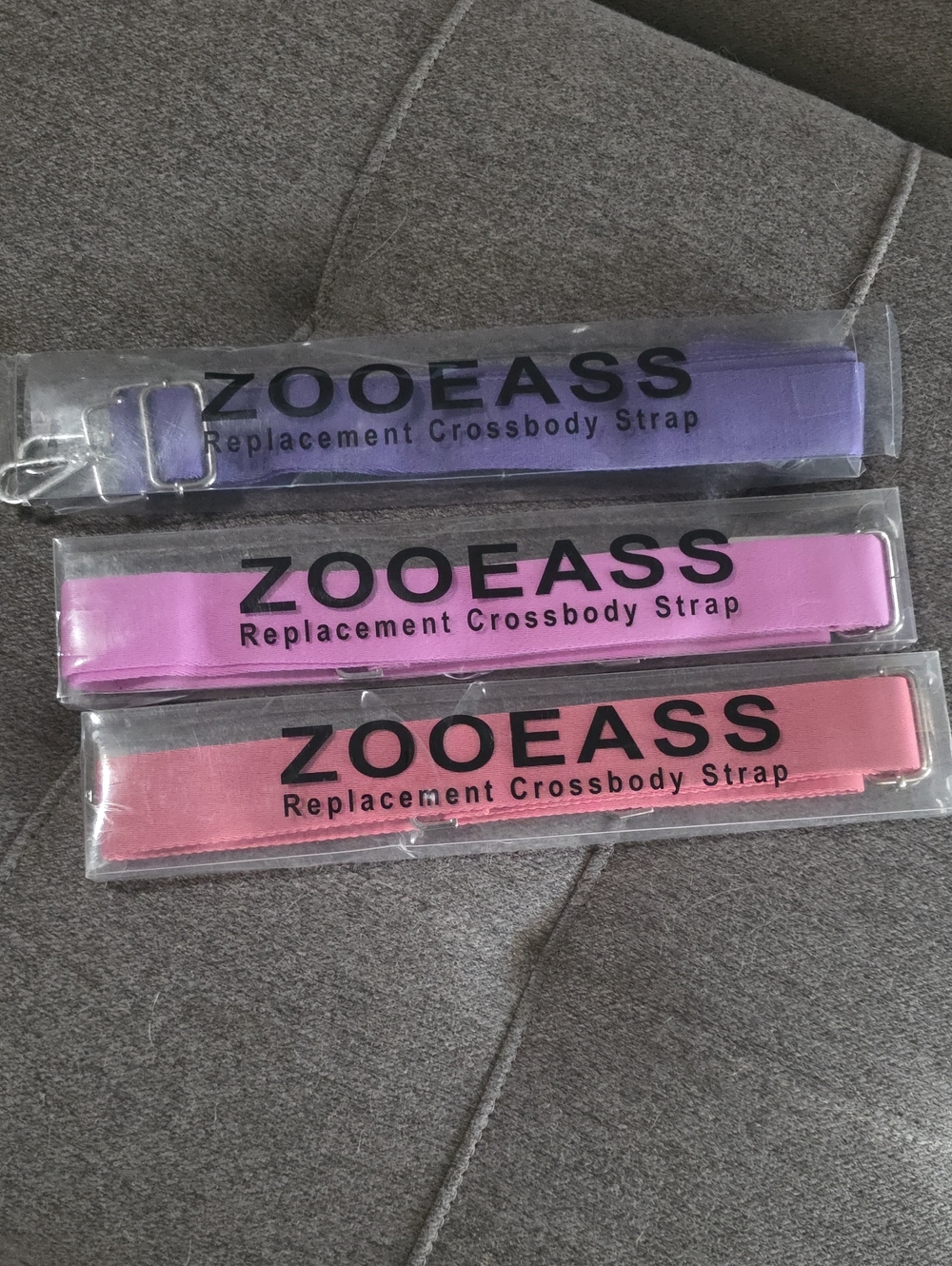 NEW ZOOEASS Pink & Purple Replacement Crossbody Straps (3)